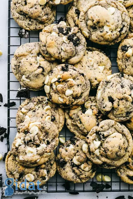 طرز پخت کوکی های اورئو با شکلات سفید