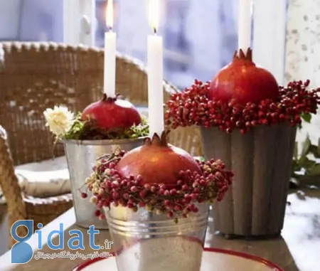 تزیین کردن انار شب چله,تزیین انار شب یلدا