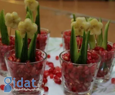 تزیینات زیبای انار شب یلدا, تزیین دانه های انار شب یلدا