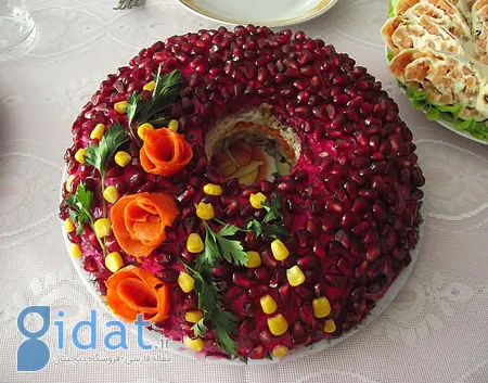 تزیین کردن انار شب یلدا, میوه آرایی شب یلدا