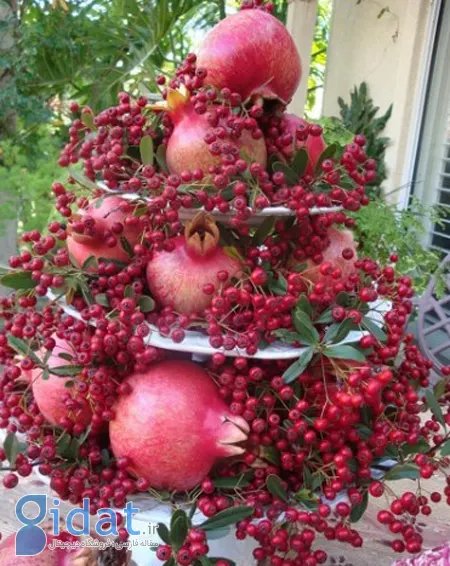 تزیینات شب چله,تزیین انار شب چله