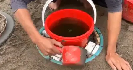 آموزش ساخت گلدان بزرگ, گلدان بتنی