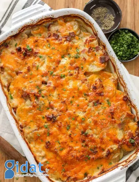 طرز تهیه برش‌های سیب‌زمینی و ژامبون