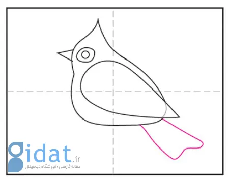 کشیدن گام به گام یک پرنده برای کودکان