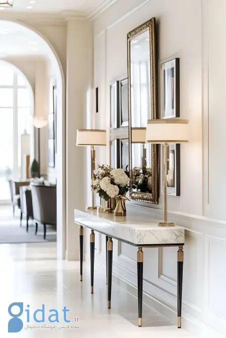 تزیین میز کنسول