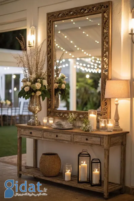 ایده های خلاقانه برای تزیین میز کنسول