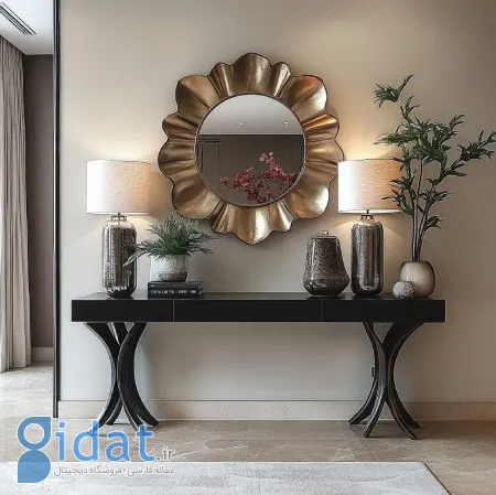 تزیین میز کنسول بر اساس فضا