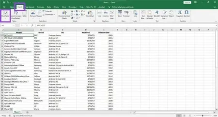 فیلتر جدول زمانی اکسل, فیلتر زمانی در اکسل