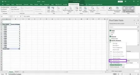 فیلتر جدول زمانی اکسل, فیلتر زمانی در اکسل