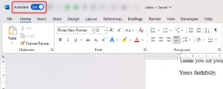 اضافه کردن امضا به ورد, اضافه کردن امضا در Microsoft Word