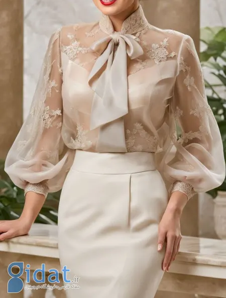 نمونه هایی از شومیز زنانه یقه ۳ سانت