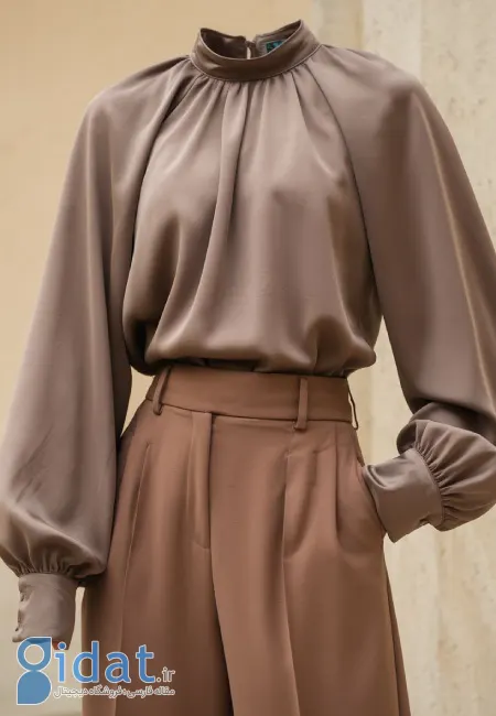 مدل های شومیز زنانه یقه ۳ سانت