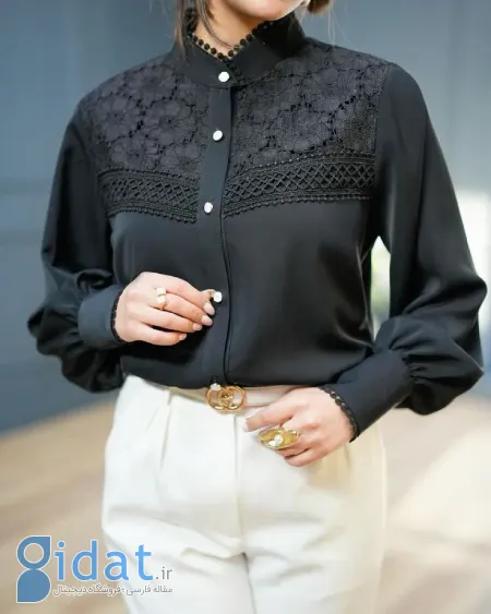 شومیز زنانه یقه ۳ سانت