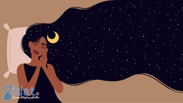 خواب زن با موهای بلند