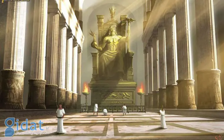 مجسمه زئوس در المپیا از عجایب هفتگانه جهان