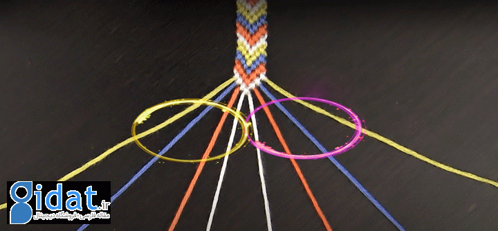 آموزش بافت دستبند دوستی به روش گره زدن