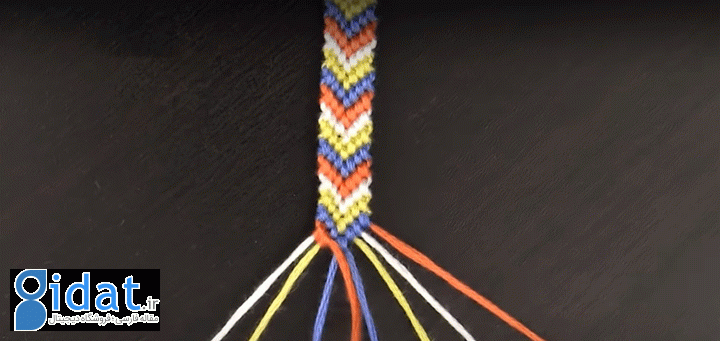 آموزش بافت دستبند دوستی - طرح ۷