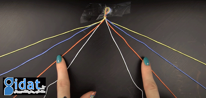 آموزش بافت دستبند دوستی - مرتب کردن نخ‌ها