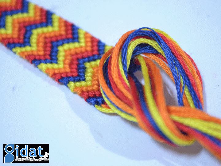 بافت دستبند دوستی - هفتی‌هشتی