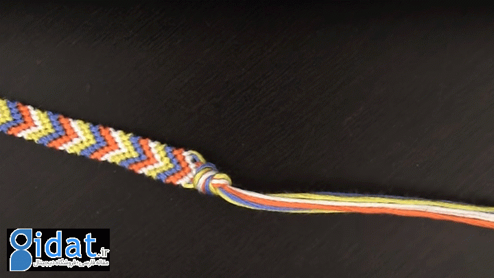 بافت دستبند دوستی - گره انتهای کار