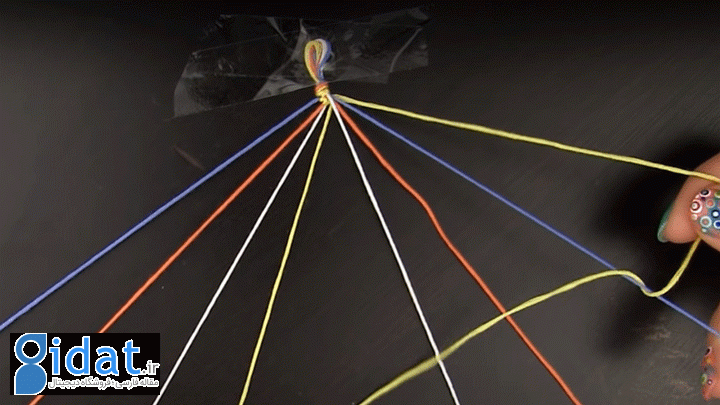 آموزش بافت دستبند دوستی - گره سمت راست