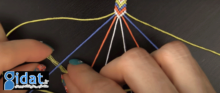 آموزش بافت دستبند دوستی - گره۲