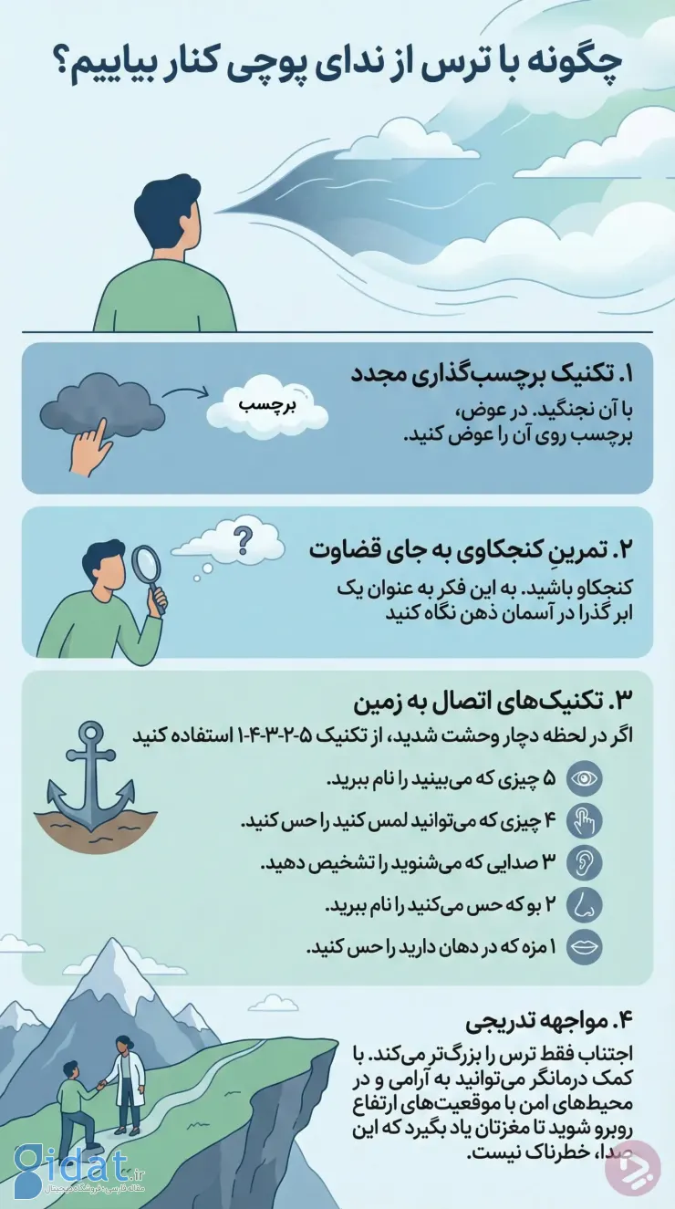 اینفوگرافیک کنار آمدن با ندای پوچی