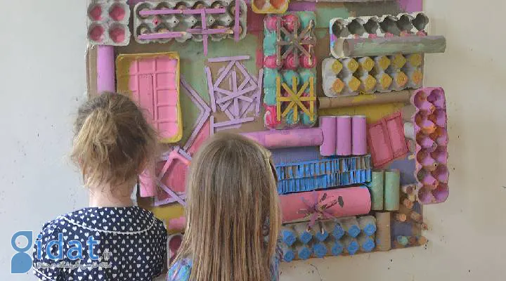 تابلوی هنری با وسایل بازیافتی