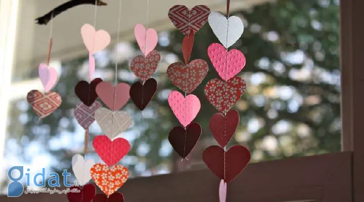 آویز قلب کاغذی