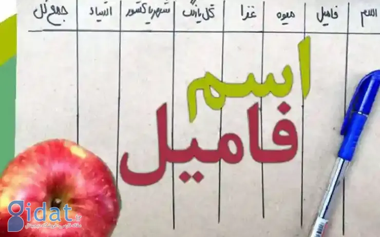کاغذ اسم فامیل