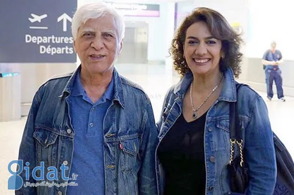 بهرام بیضایی در کنار مژده شمسایی