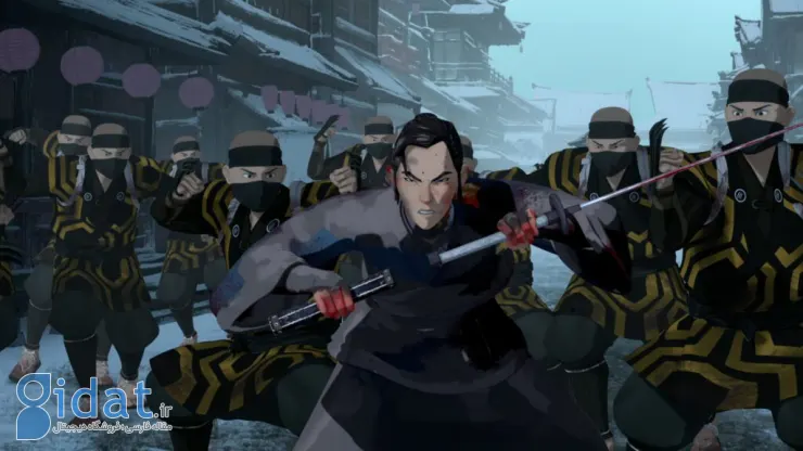 Blue Eye Samurai. Maya Erskine as Mizu in Blue Eye Samurai. Cr. COURTESY OF NETFLIX 