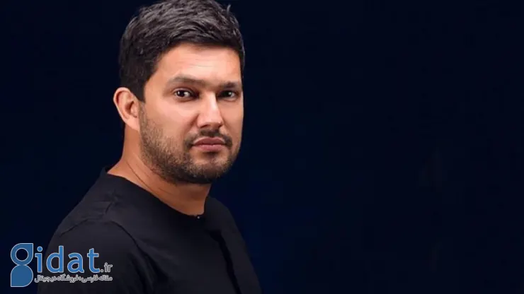 نیمرخ حامد بهداد با لباس مشکی