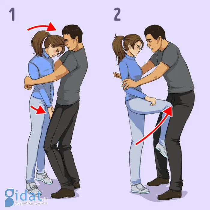 دفاع شخصی در حمله از جلو