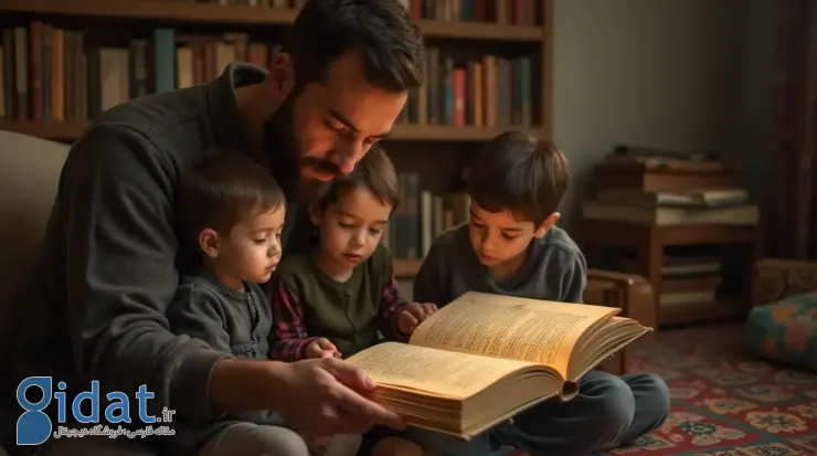 حضور پدر کنار فرزند