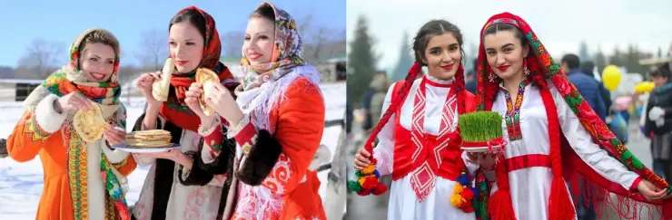 ماسلنیتسا جشن پایان زمستان و نوروز جشن شروع بهاره.