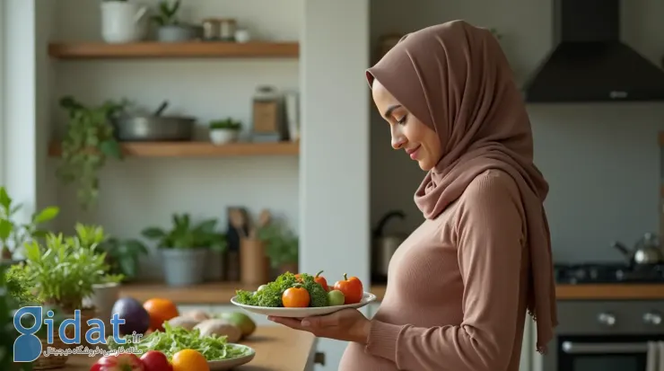 خانم باردار گیاهخوار