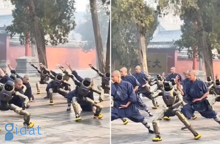 کونگ فو به سبک ماشینی؛ ربات‌های انسان‌نما در معبد شائولین تمرین می‌کنند [تماشا کنید]