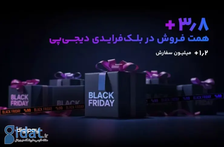 بیش از ۳.۸ میلیون فروش در جمعه سیاه دیجی‌پی