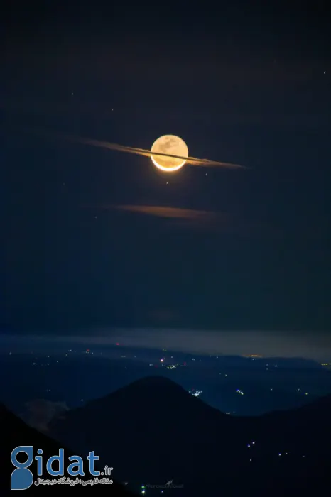 تصویر روز ناسا: ماه در لباس زحل