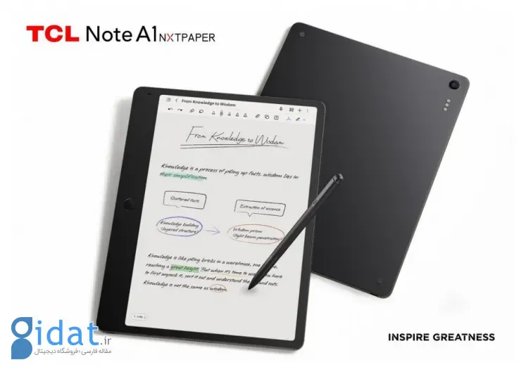 مشخصات تبلت دیجیتال Note A1 NxtPaper تی‌سی‌ال