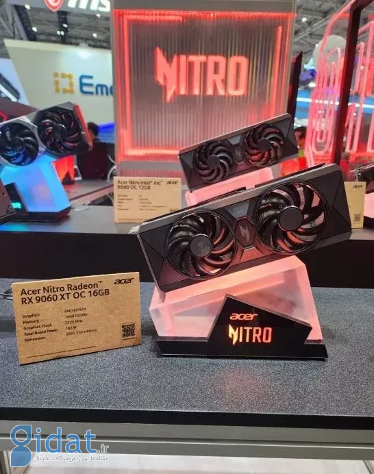 رونمایی ایسر از طراحی‌های سفارشی برای کارت‌های Radeon RX 9060 XT و Intel Arc 
