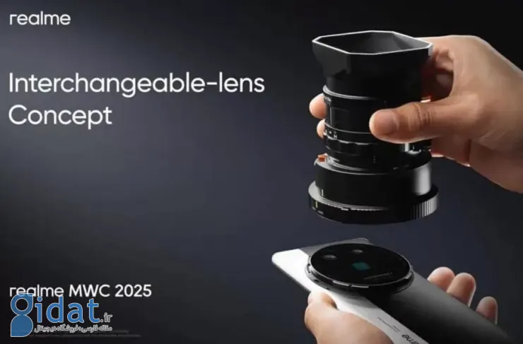 Realme از یک موبایل مفهومی با پشتیبانی از لنزهای DSLR سایز کامل رونمایی کرد