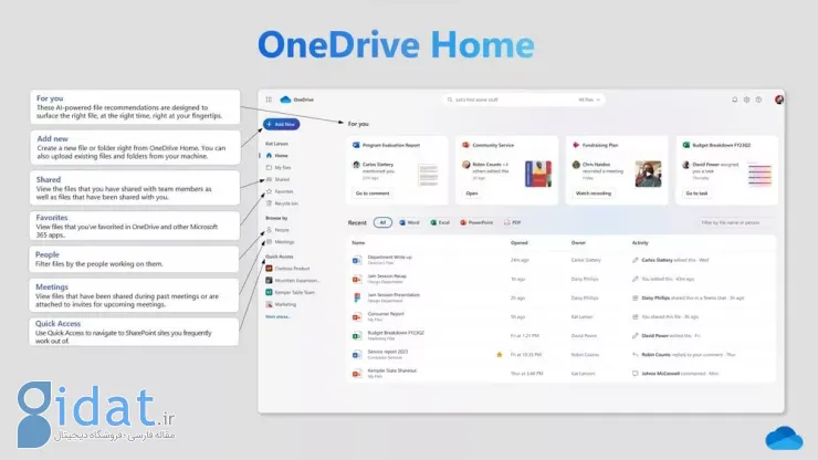 مایکروسافت از نسل بعدی OneDrive با طراحی جدید، حالت آفلاین و Copilot رونمایی کرد