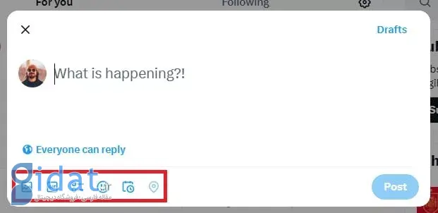 آموزش ارسال پست جدید در شبکه اجتماعی ایکس از طریق موبایل و لپ‌تاپ