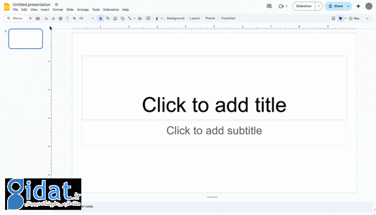 تمپلیت های گوگل Slides 