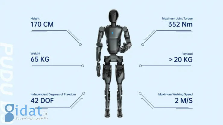 ربات انسان‌نما PUDU D9 با مهارت‌های پیشرفته شبیه به انسان معرفی شد [تماشا کنید]