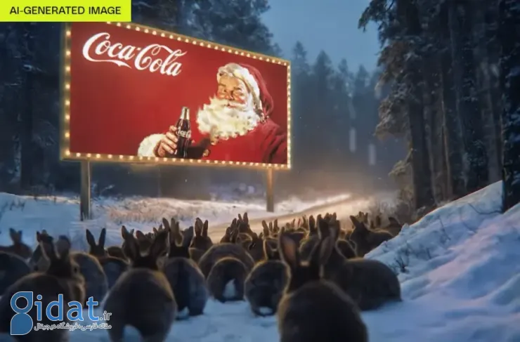 کوکاکولا دوباره با هوش مصنوعی مولد، تبلیغ کریسمسی می‌سازد [تماشا کنید]