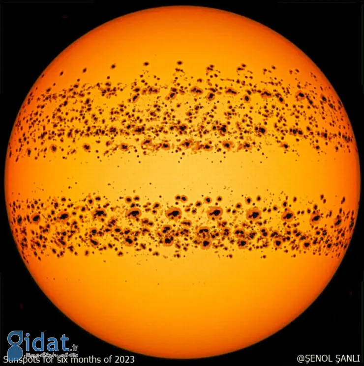 تصویر روز ناسا: خورشید فعال و لکه‌های خورشیدی
