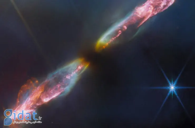 تلسکوپ جیمز وب تصویری خیره کننده از فرار انرژی از یک ستاره جوان منتشر کرده است